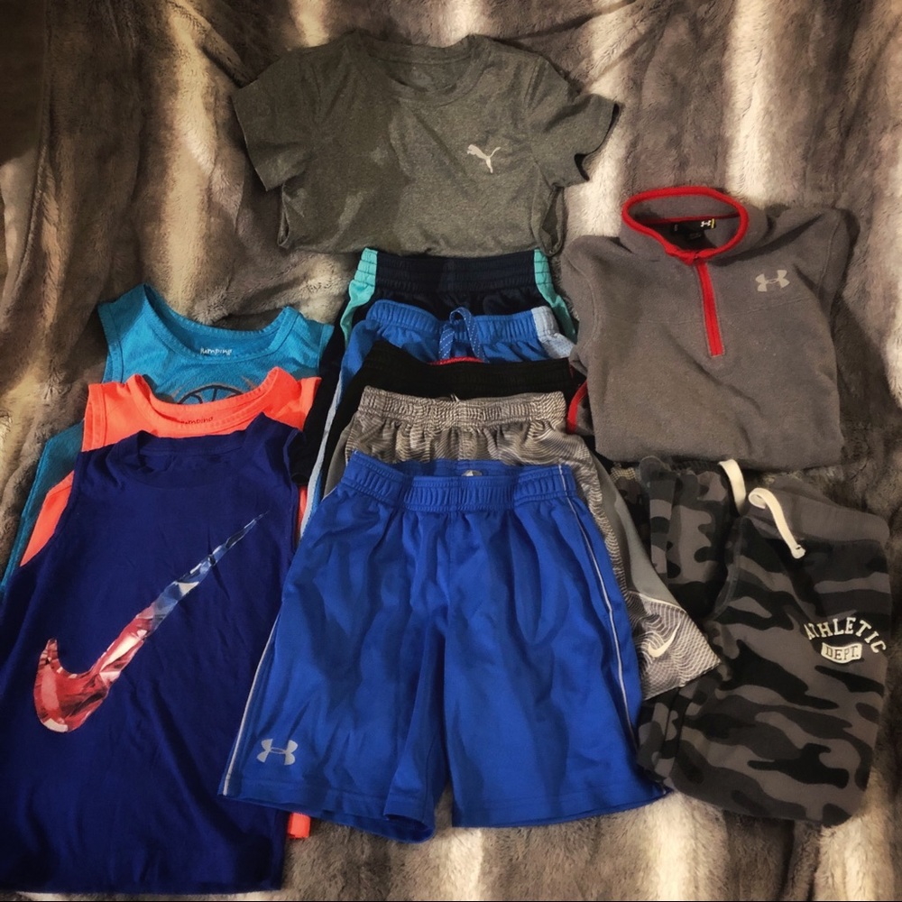 Boys 6 6/7 7 UA Nike UnderArmour Bundle